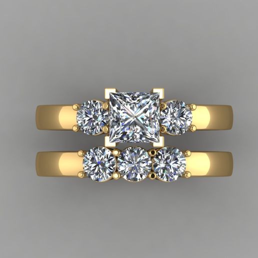 1.jpg Комплект для невесты Женское обручальное кольцо круглое3