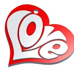 Corazon.jpg Archivo STL Llavero corazon LOVE・Plan para descargar y imprimir en 3D