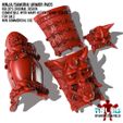 RBL3D_Samurai_armor_pads_0.jpg Fichier OBJ Coussinets d'armure Samurai/Ninja (compatibles avec Motu)・Design pour imprimante 3D à télécharger