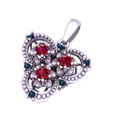 render-3.png Royal Floral Clover Pendant - 3D Printable Jewelry STL - Iced Out Trefoil Charm