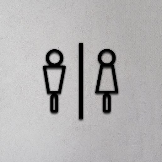 Toilet Sign 3D model