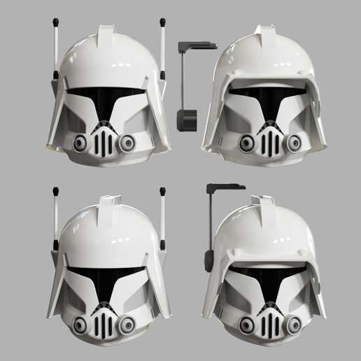 Custom OC no cloth Snow Clone helmets for sixth scale figures 3D model