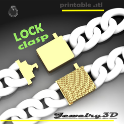 Lock bracelet clasp | 3D Print Model