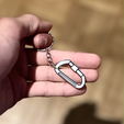 IMG_1861.png Archivo 3D Keychain Carabiner // llavero Mosqueton・Diseño imprimible en 3D para descargar