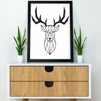 17deer.jpg Deer Wall Sculpture 2D II