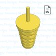 Untitled-3.jpg 3D file Starbucks Pineapple Tumbler Inspired Keychain STL File・3D printing template to download