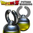 potara2.jpg Archivo STL PENDIENTES POTARA - DRAGONBALL Z・Diseño de impresión en 3D para descargar