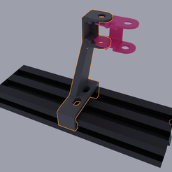 BRACKET1.png snap on bracket for 40mm aluminum profile to drag chain + drag chain files