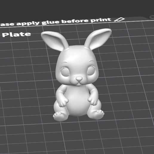 Cute rabbit - 3D print STL file - Decorative animal figure