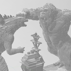 Screenshot_8.png Free STL file King Kong vs Godzilla・3D printer model to download