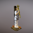 juanadearco1.png Joan of Arc at the stake statue for 3d print