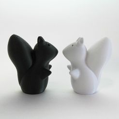 Squirrels SP Shaker.jpg Download free STL file Squirrel Salt and Pepper Shaker • 3D print model, Formatize