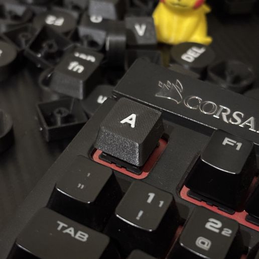 💻 Letra A Keycap - Custom Alphabet STL para teclados mecánicos (FDM ...