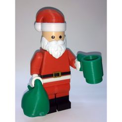 Lego_Minifig_-_Santa_Clause_14.jpg Télécharger fichier STL gratuit Noël géant - Père Noël • Objet à imprimer en 3D, HowardB