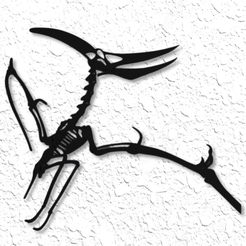project_20230217_1841485-01.png Fichier STL pteradon fossil art mural pteradactyl wall decor dinosaur・Modèle pour impression 3D à télécharger
