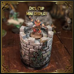 diceCup0.jpg Dice Cup - Mini/Dice Display - Small