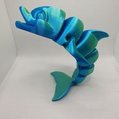 Симпатичный дельфин на флекси-принтере