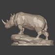 I4.jpg Lowpoly - Polygonal Rhinoceros - Rhino Figurine - Statue