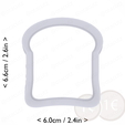 bread_slice~2.25in-cm-inch-top.png Bread Slice Cookie Cutter 2.25in / 5.7cm