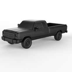 Dodge-Ram-ClubCab-1991.jpg 3D file Dodge Ram ClubCab 1991 (PRE-SUPPORTED)・3D printable model to download