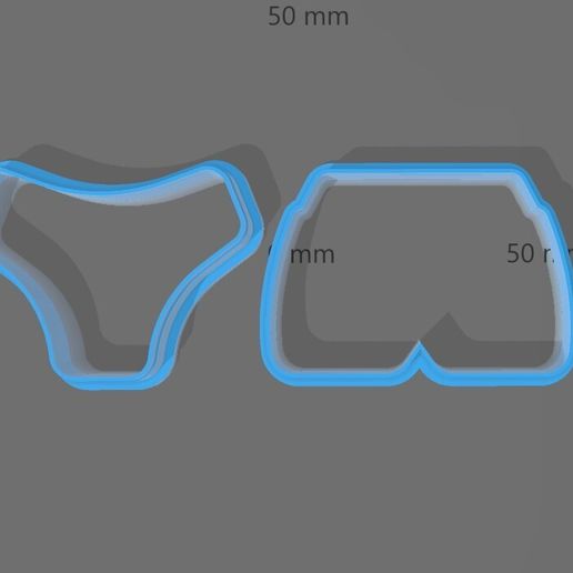 Cookie Cutter Calzon and Boxer 3D model