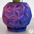 Blue-and-Red-Celestial-Blooms-Planter.jpg Geometric Flower Pot - Modern Celestial Planter