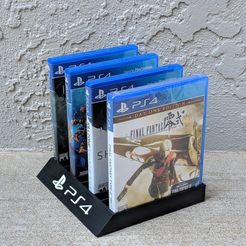 cecbc679adb0c0444cde29fa396feae3_display_large.jpg Download free STL file Playstation 4/3 Game Case Holder- Flat & Full Back Options • Object to 3D print, mark579