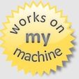 otKs 9 a) s my ” ; Machiv® & Works on My Machine certification badge