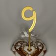 Thin9.jpeg Cake Toppers Numbers Thin