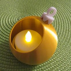 gold4.jpg STL file CHRISTMAS CAUGLE LIGHTED, eccentric TEALIGHT・3D print design to download
