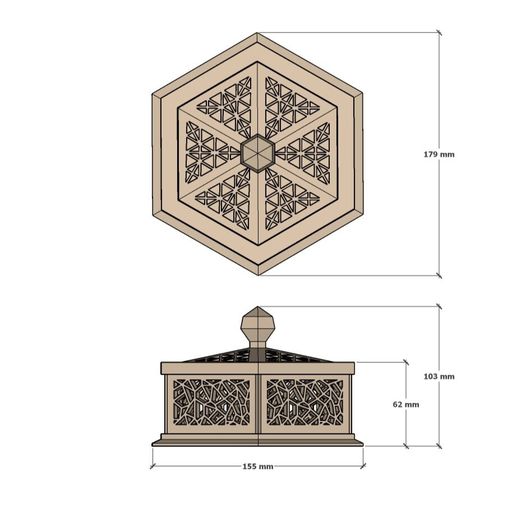 Dims.jpg Складной декоративный ящик для хранения