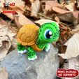 19.jpg Fichier STL MIGNONNE TORTUE FLEXI ARTICULÉE・Modèle pour imprimante 3D à télécharger