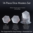amarante-versions-square.png Dice Masters Set - 14 Shapes - Amarante Font - Supports Included