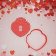 SanValentin040-Stamp-Cutter.jpg Valentine's Day Stamp #40 "Heart Padlock".