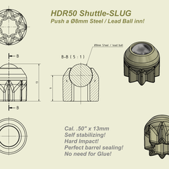 8mm-Shuttle003.png Archivo STL LANZADERA PARA HDR50・Diseño imprimible en 3D para descargar