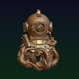 35.png Diving helmet with octopus
