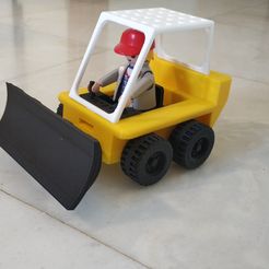 IMG_20191023_125458_2.jpg Fichier STL gratuit Outil de poussée de lame de bulldozer pour chariot élévateur Playmobil・Modèle imprimable en 3D à télécharger