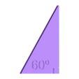 Triangle 60 Labeled w Rt Angle.stl Unité Cercle Triangles et plateau