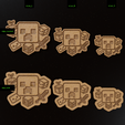 cookie_variations.png Découpeur de biscuits Minecraft Creeper - Fichiers STL à imprimer en 3D pour le plaisir de cuisiner