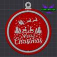 Merry-Christmas-Santa-reindeer-and-sleigh.png 🎄 ¡48 adornos giratorios para el árbol de Navidad!