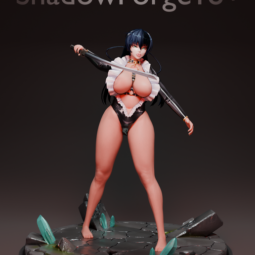 Asagi Igawa (Taimanin Asagi) hot anime girl 3D printable model - 3D model önizlemesi