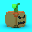 render2.png Blocky Pumpkin Grump  Toy 3D Printable Model