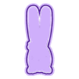 bunny (21).stl Cortapastas de orejas largas Girly Bunny 10cm