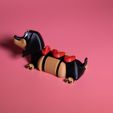 Articulated-Dachshund-Duo---Cute-3D-Printed-Toy-Keychain_10.jpg 🌭Articulated Dachshund Duo – Cute 3D Printed Toy & Keychain (Hot Dog Costume Bonus)