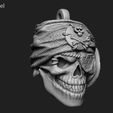 PSP_z6.jpg Pirate skull pendant vol 1 3D print model