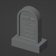 Headstone.Three-03.png Grave Markers, Set of 5 ( 28mm Scale )