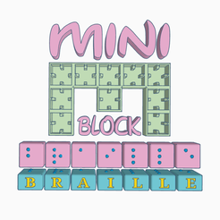 logo.png MiniBlock Braille (English) Alphabet with Numbers