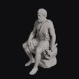 Seated_Hephaestus_0015.jpg Hephaestus Seated Blacksmith God Holding Forge Hammer Statue