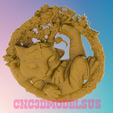 1.png Tiger sleeping,3D MODEL STL FILE FOR CNC ROUTER LASER & 3D PRINTER