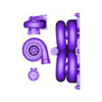 collecteur turbo V2.stl PACK ENGINE BAY + ENGINE S2000 F20C TURBO 1/24